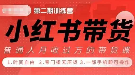 小Red书带货42天训练营 2.0版，宝妈+自由职+上班族+大学生，提高副业收入的大红利项目沁香居-专注分享网络创业项目落地实操课程 – 全网首发_高质量创业项目输出沁香居