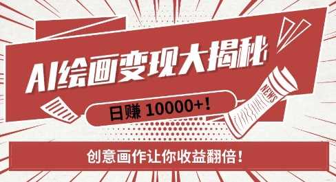 AI梦境绘画致富秘籍，复制粘贴，新手也能快速掌握，创意画作让你收益翻倍沁香居-专注分享网络创业项目落地实操课程 – 全网首发_高质量创业项目输出沁香居